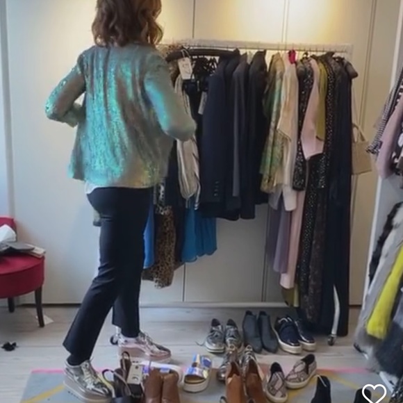 French Connection Pearl Queen Iridescent Sequin Jacket purchased size US 6 READ - Picture 5 of 16